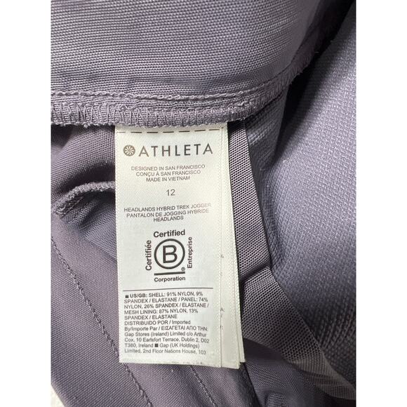 Athleta Headlands Hybrid Trek Jogger Medieval Violet Athletic 12 / Large - Picture 8 of 9
